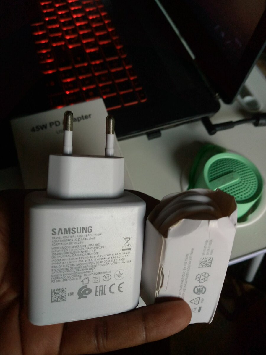 Chargeur Samsung ultra rapide 45w bonne qualité garantie