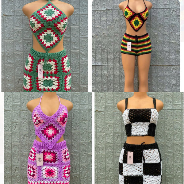 Ensemble crochet fait main