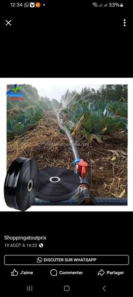 Tuyau d'irrigation laser spray