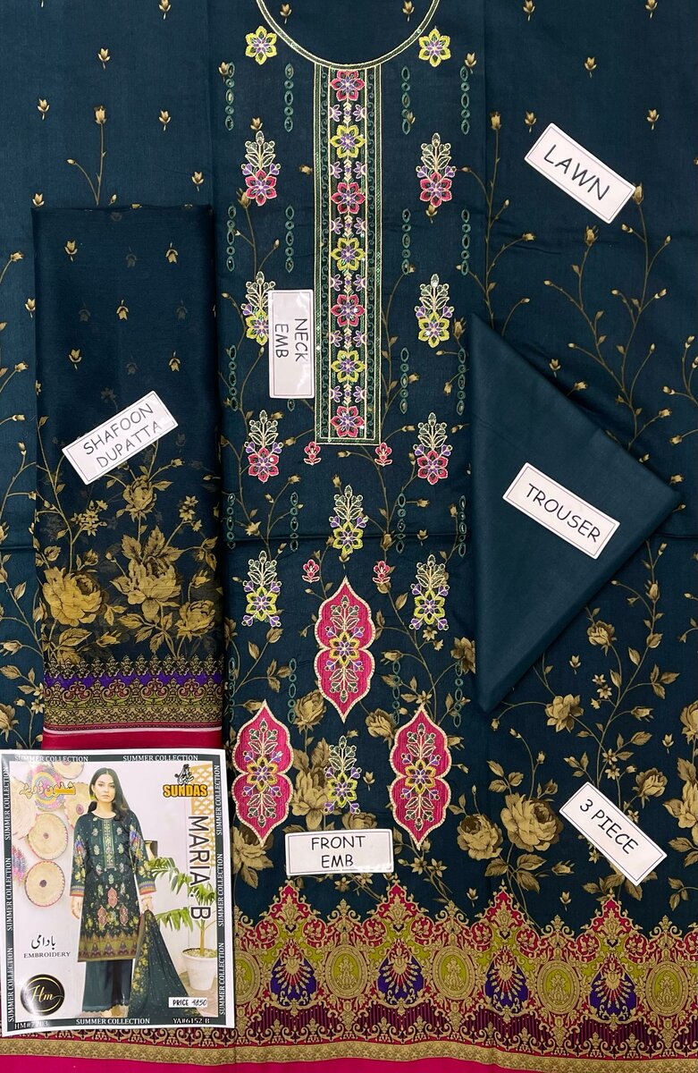 Printed lawn suit
