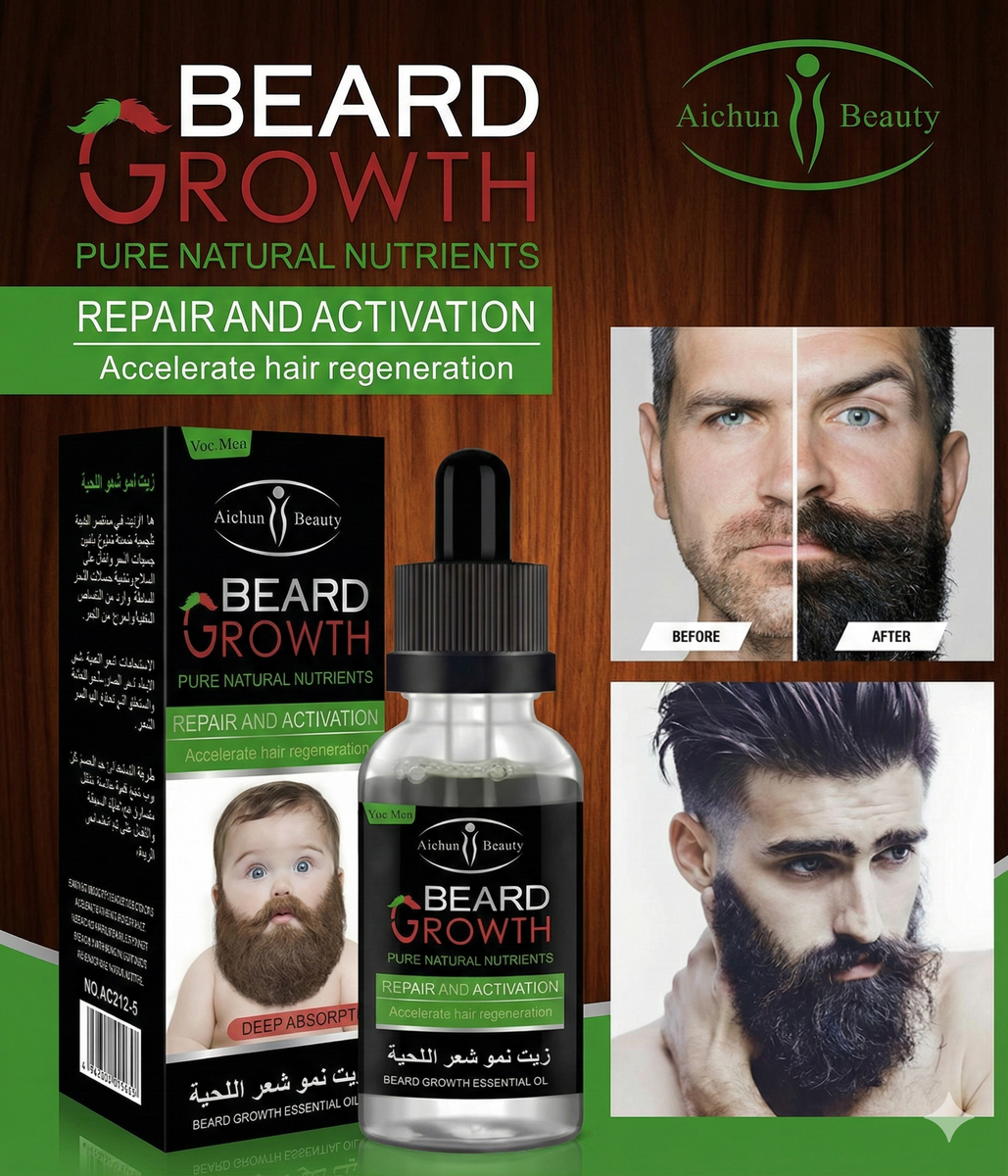 Huile Croissance Barbe Naturelle