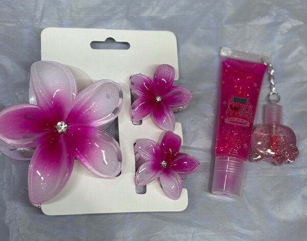 Pinces à cheveux fleurs colorées
