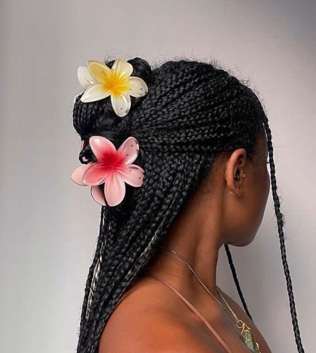 Pince à cheveux fleurs colorées