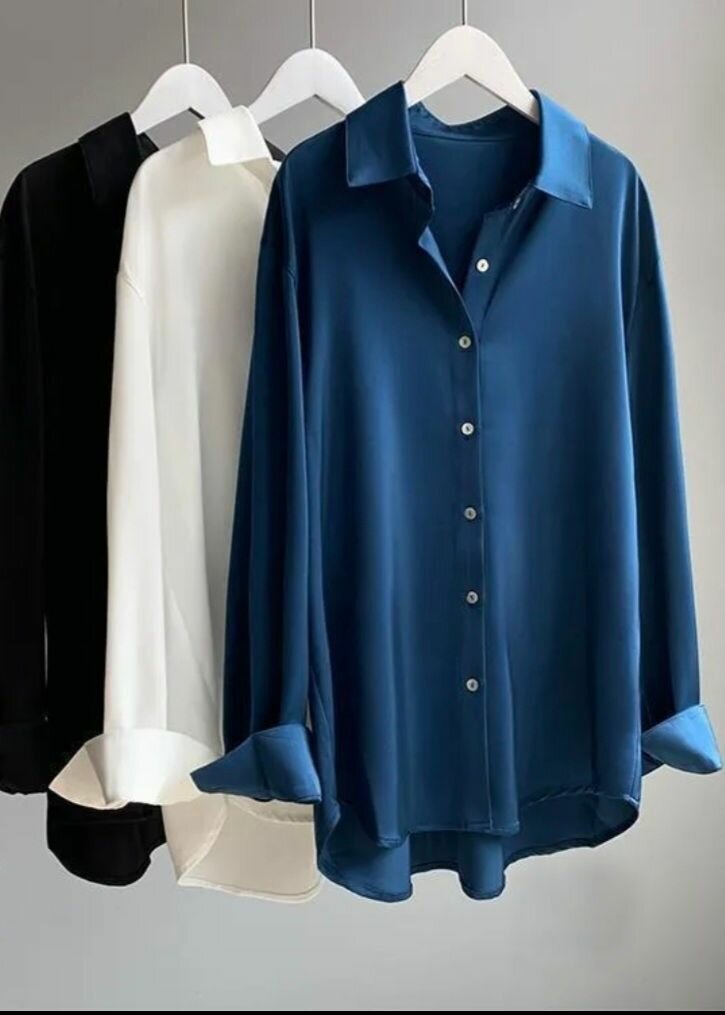 Chemise Satin Élégante Femme