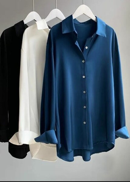 Chemise Satin Élégante Femme