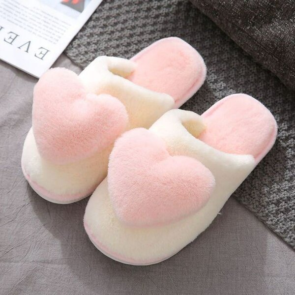 Chaussons Douillets Coeur Femme