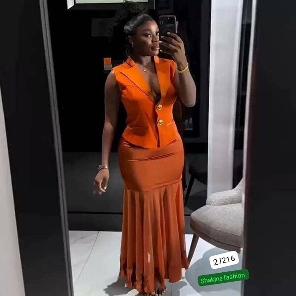 Robe élégante orange