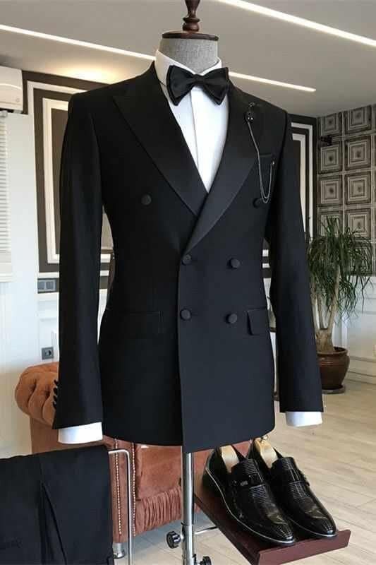 black men's suit