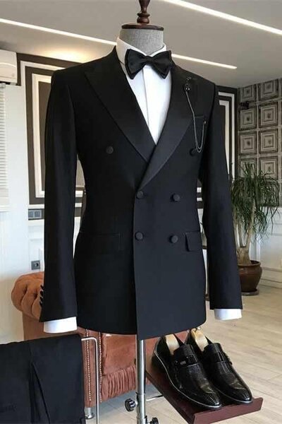 black men's suit