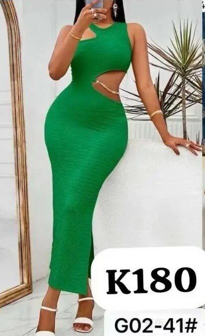 Beautiful and stylish women's dress with a cutout on the side