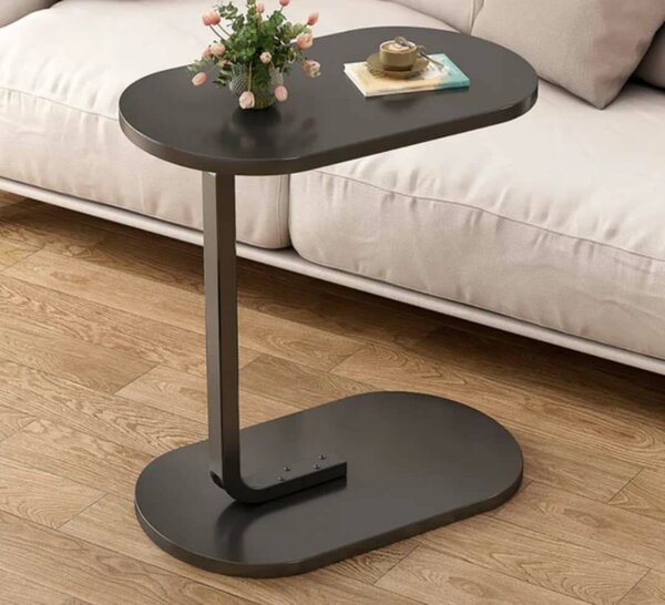 Table d'appoint élégante en bois et métal