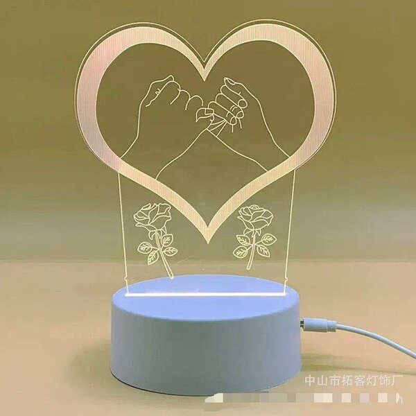 Lampe 3D LED Romantique