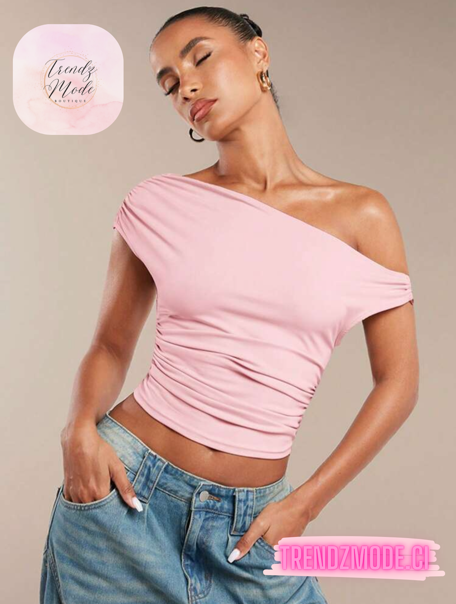 Top asymétrique élégant femme