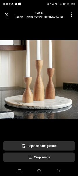 Wooden candle holder, Candle stand pack of 3