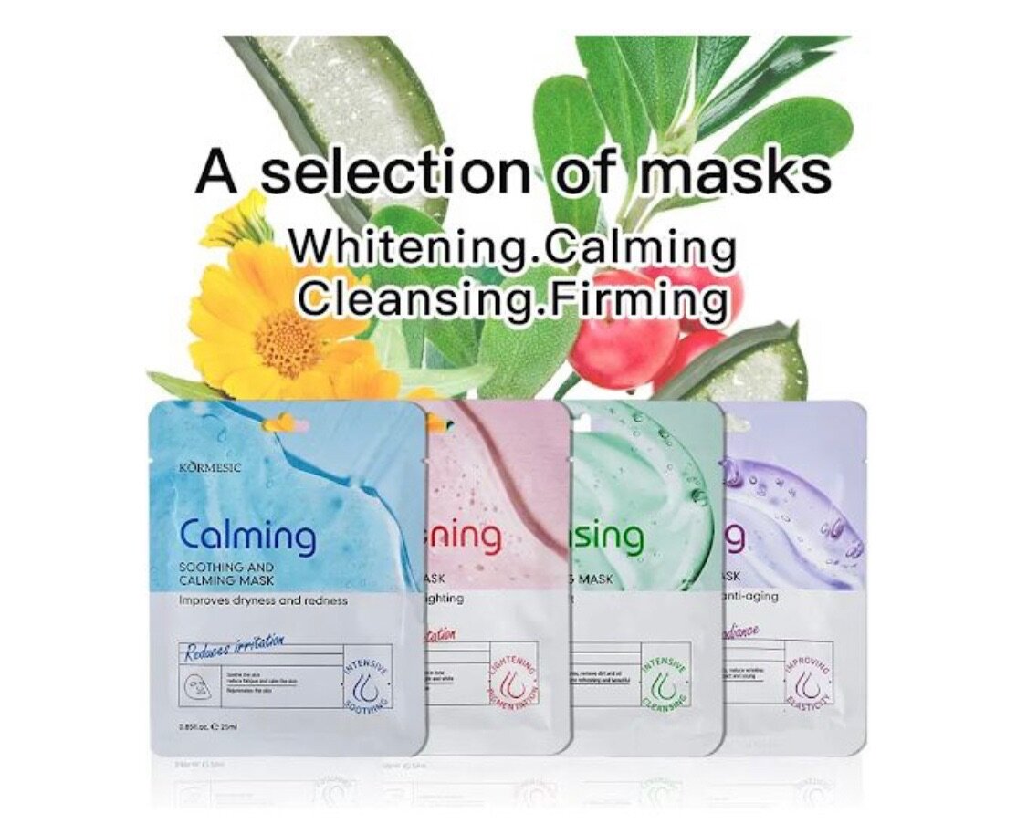 Face Mask Set of 4 (Cleansing,Whitening,Calming,Firming)