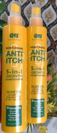 ON natural moisturizing anti-itch 5-in-1 growth conditioner.