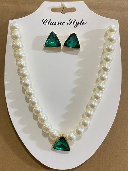 Collier et Boucles Luxe Perles