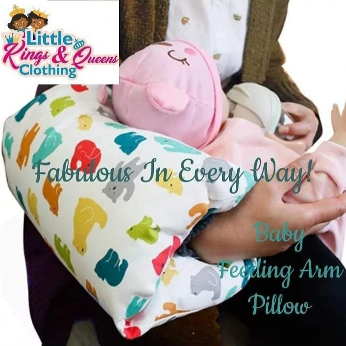 White baby feeding pillow