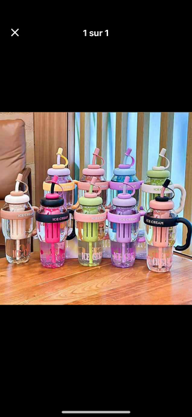 Bouteilles Paille Colorée