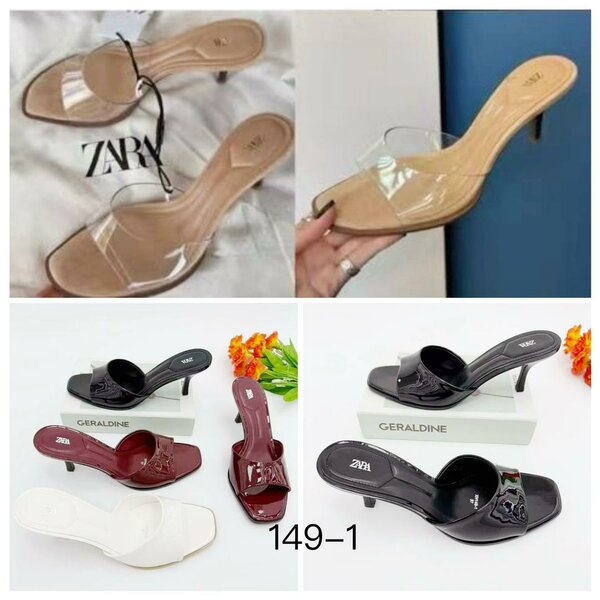 Mules transparentes à talons