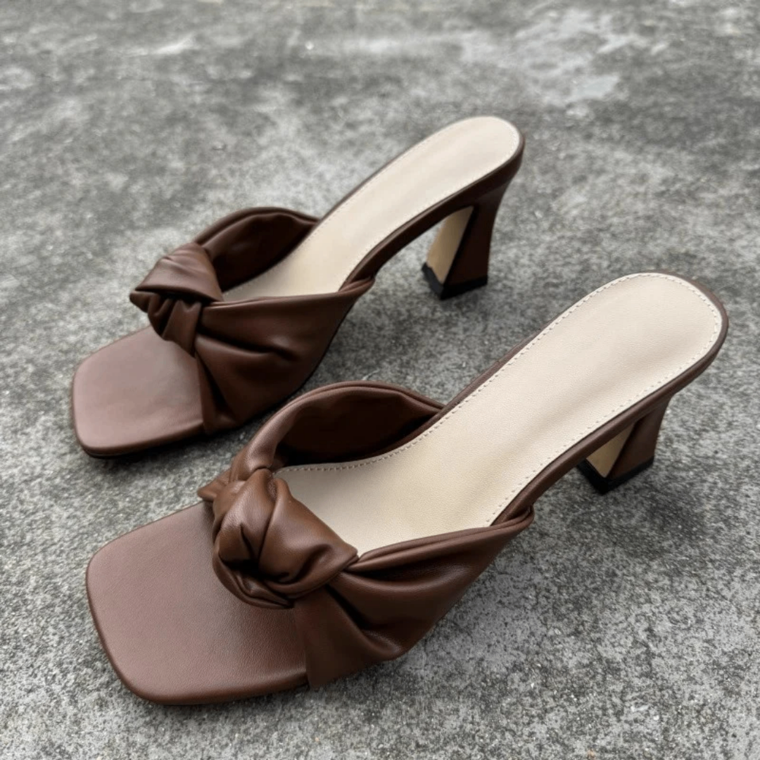 Mules à talons colorée