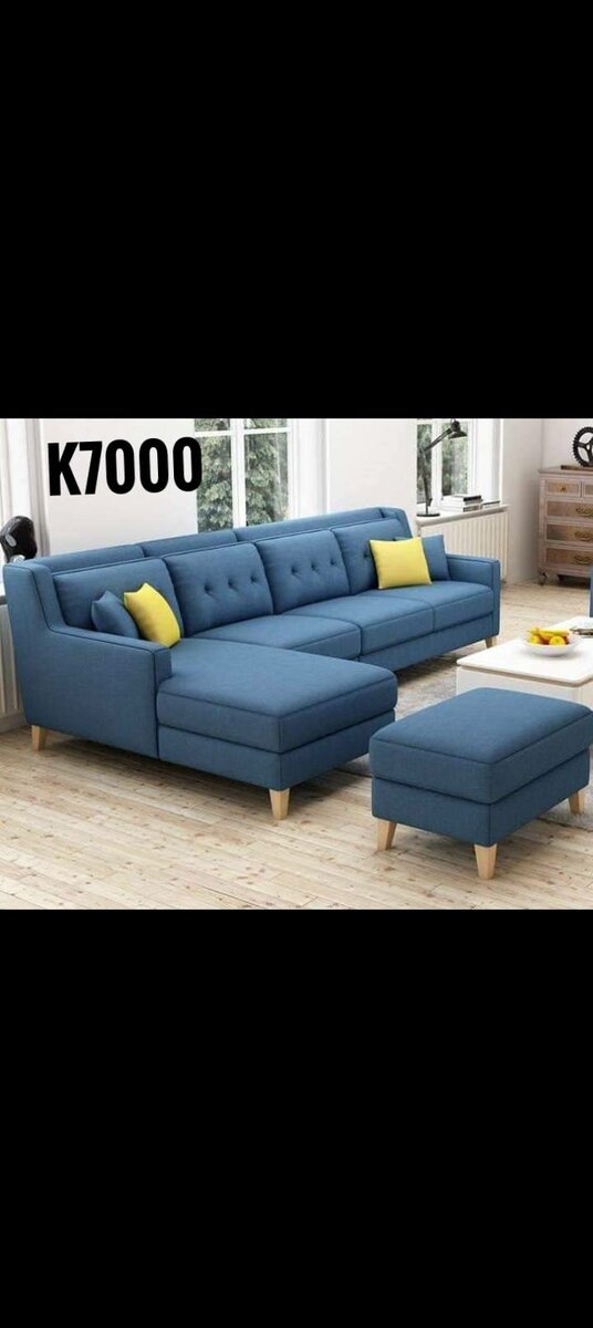 Beautiful and soft blue sofa