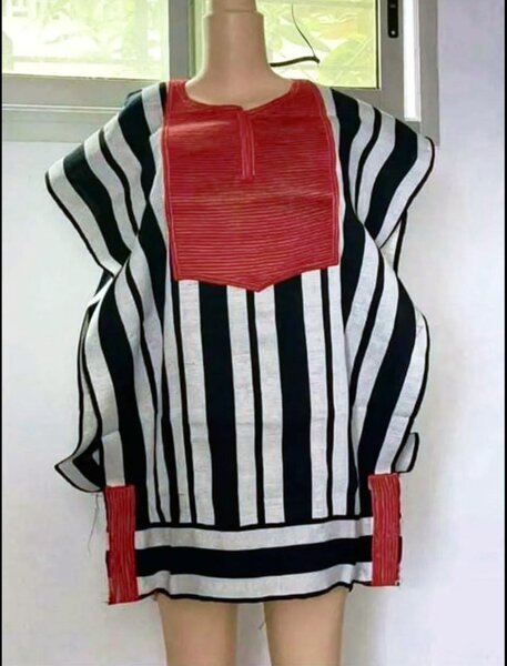 Robe boubou rayée élégante