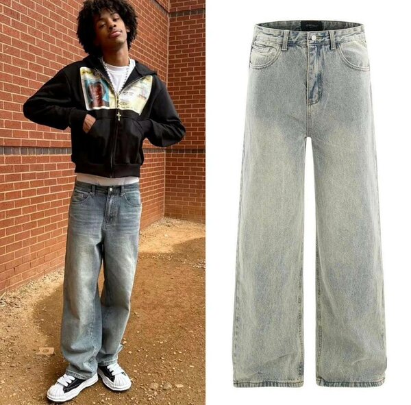 Jean large décontracté homme