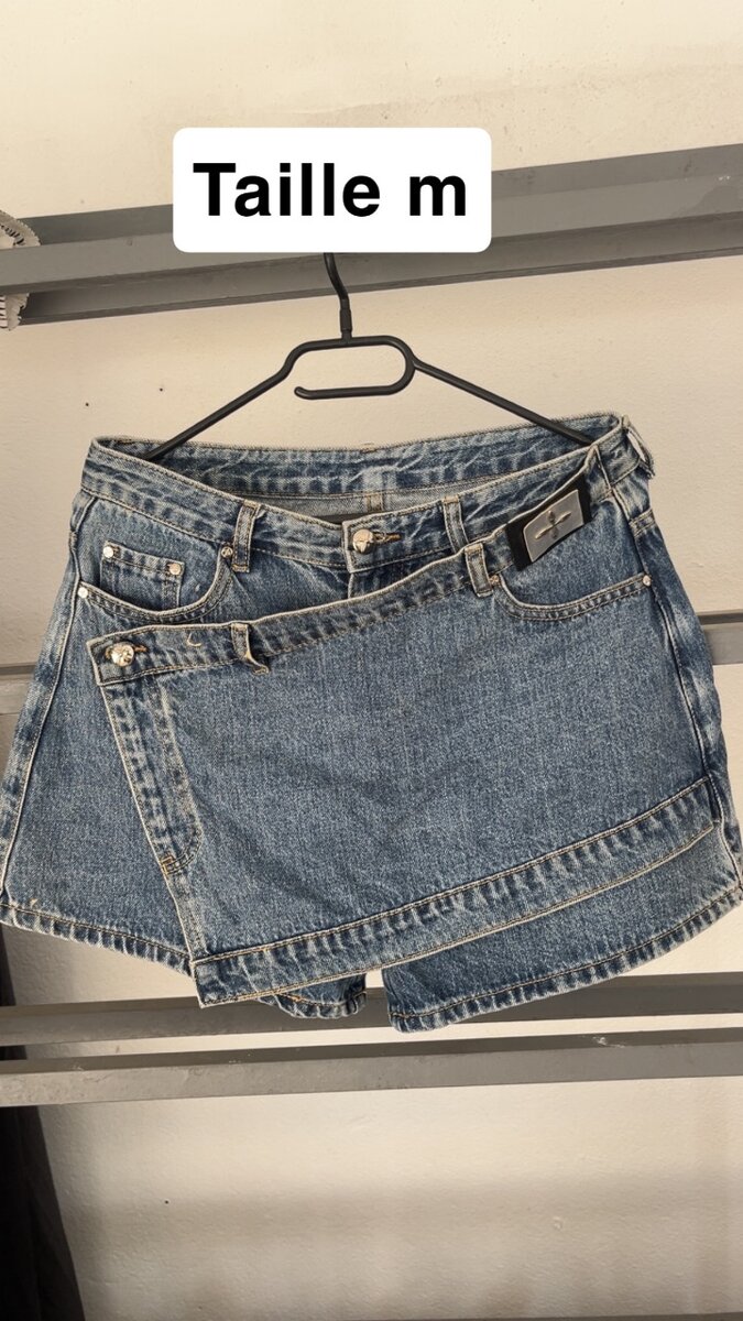 Short en jean déchiré pour femmes M