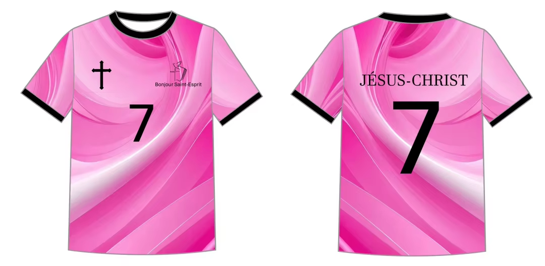 Maillot Jésus-ChrRose Numéro 7