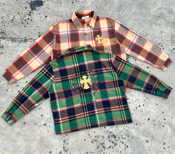 Chemise à carreaux unisexe