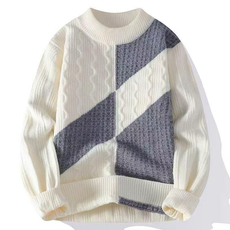 Pull en maille géométrique