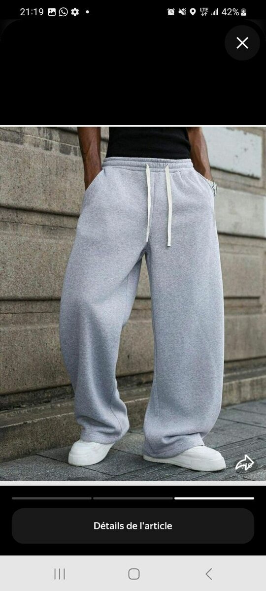 Pantalons larges gris unisexes