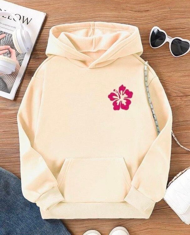 Sweat à capuche fleur tropicale