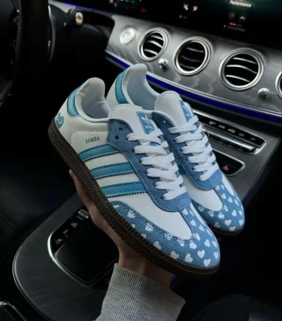 Baskets Samba Cœur Bleu