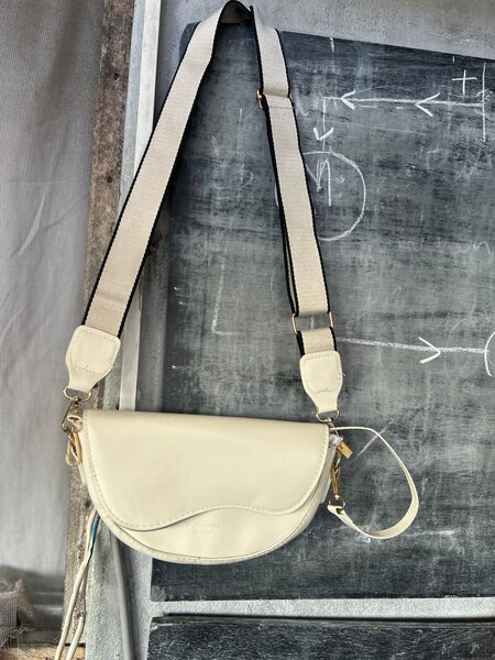 Sac bandoulière en cuir blanc