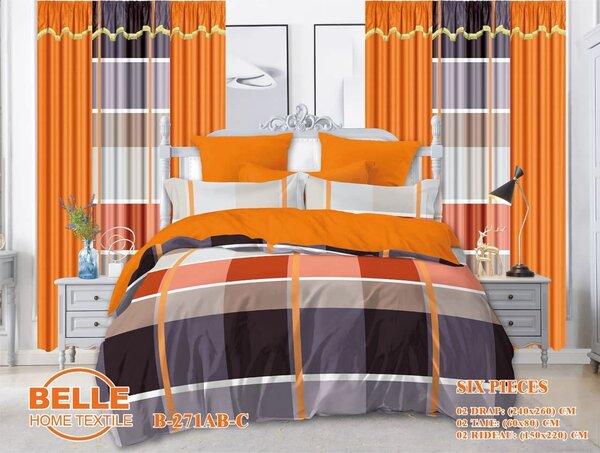 Parure de lit élégante 6 pièces