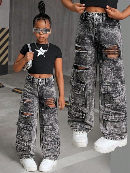 Women's Lily High Rise Cargo jeans in Size 10/30 Plus