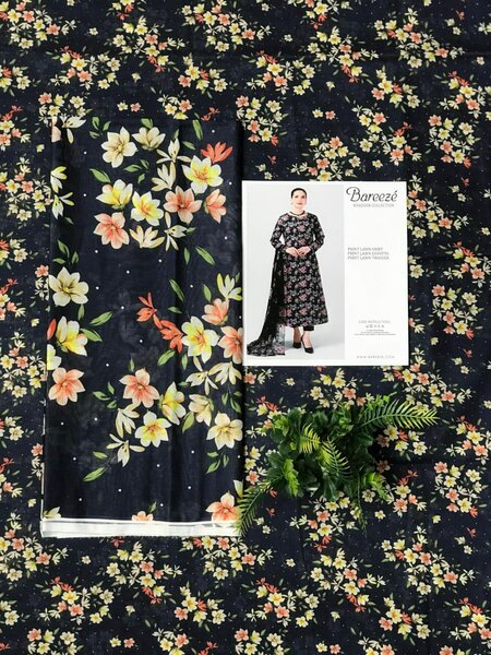 Printed lawn suit