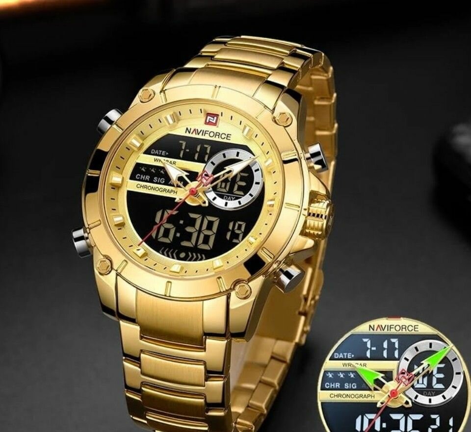 Naviforce 9163 silver and gold