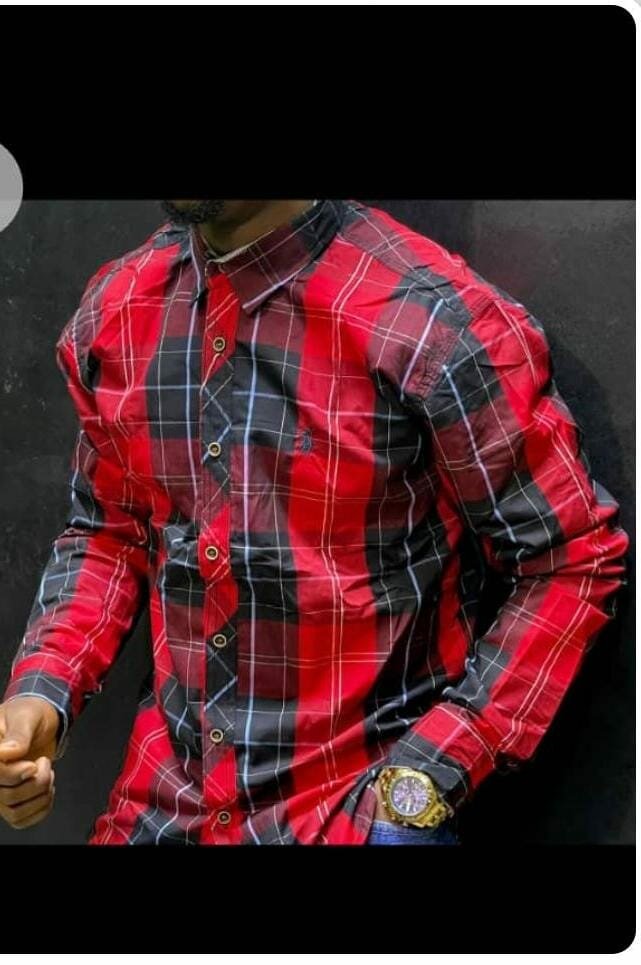 Men's long sleeve shirt, plaid