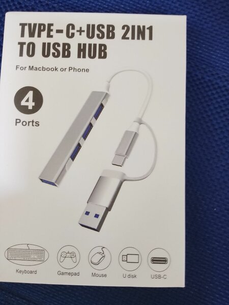 Hub USB-C 2-en-1 4 Ports