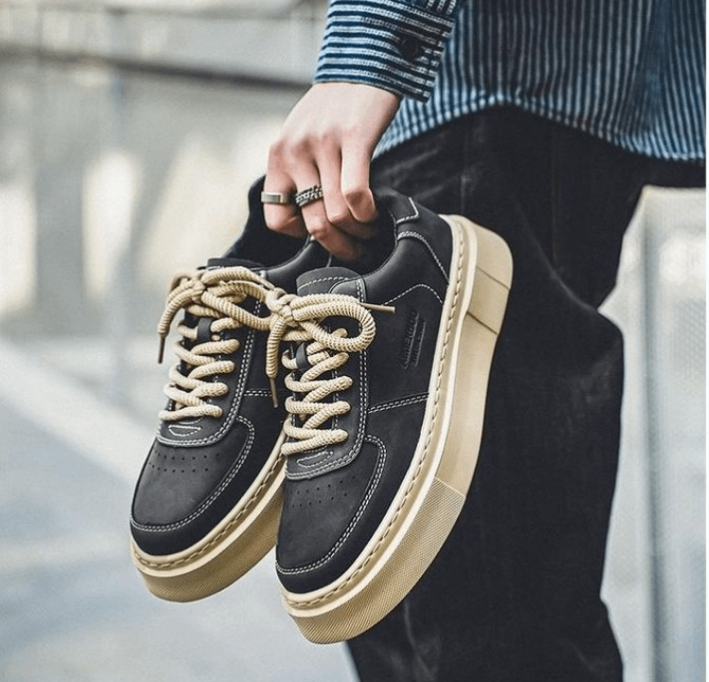 Baskets noires tendance homme