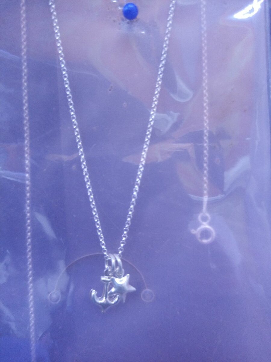 Silver necklace and locket