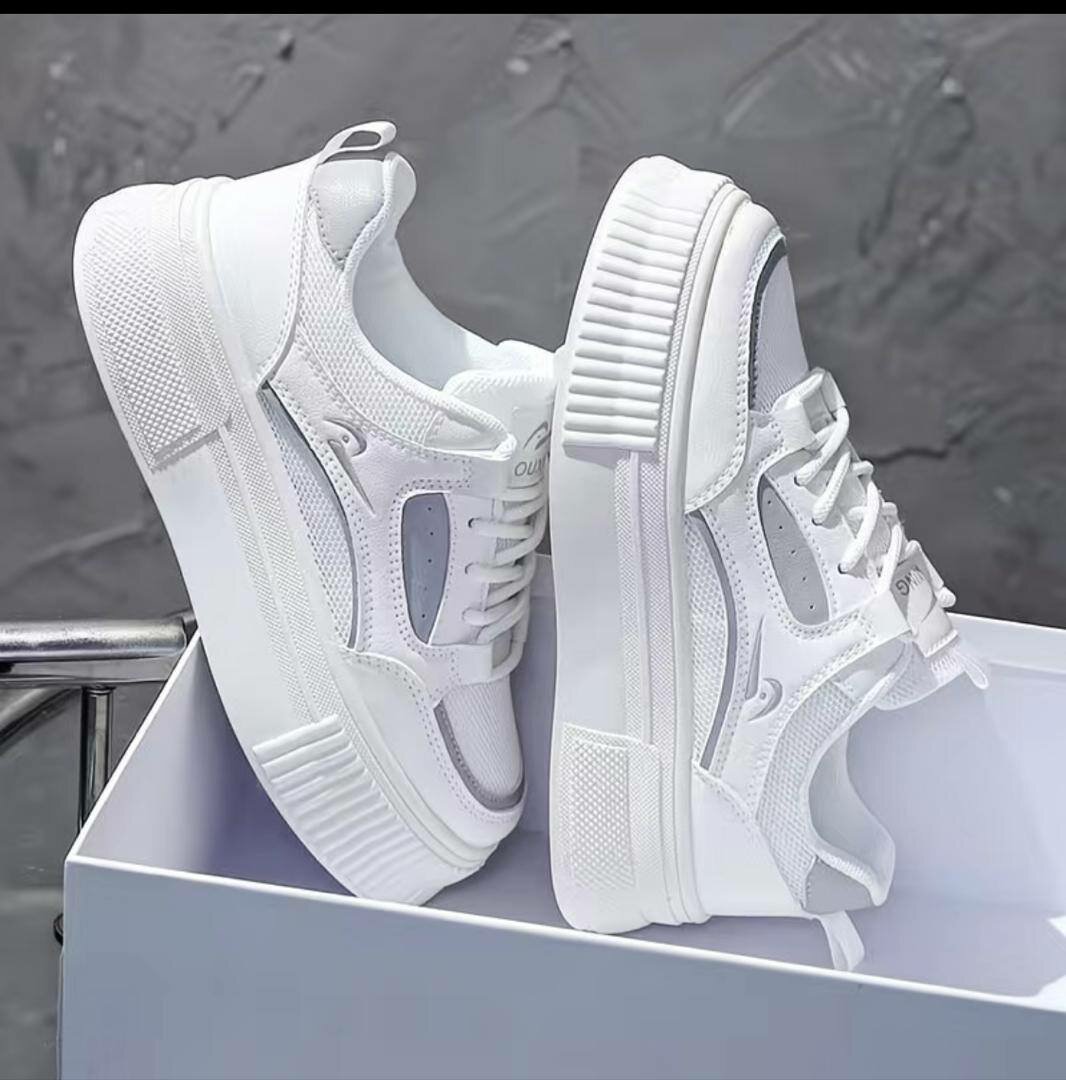 Baskets plateforme blanches tendance