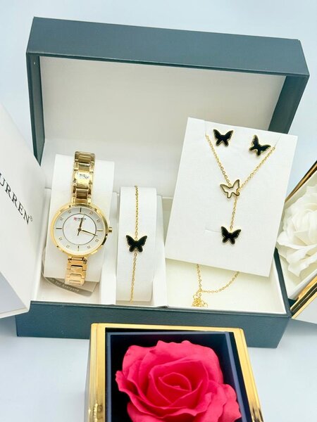 Ensemble Montre et Bijoux Papillon