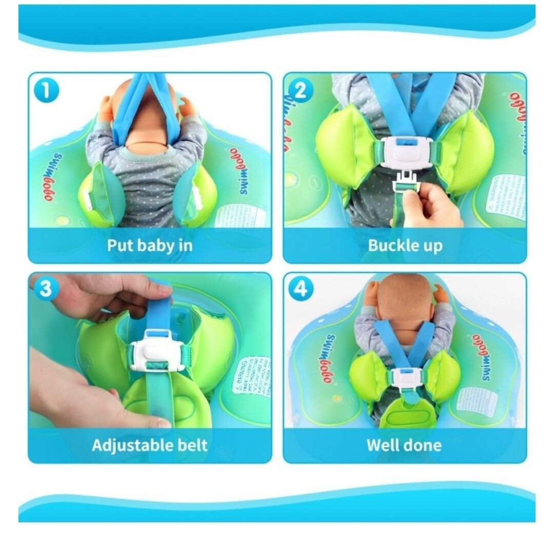 INFLATABLE BABY SWIMMING RING INFANT FLOAT LYING SWIMMING TR