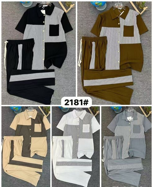 Ensemble homme élégant multicolore