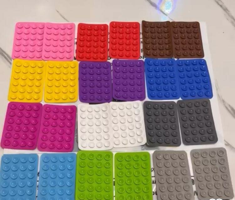 Silicone suction phone grip