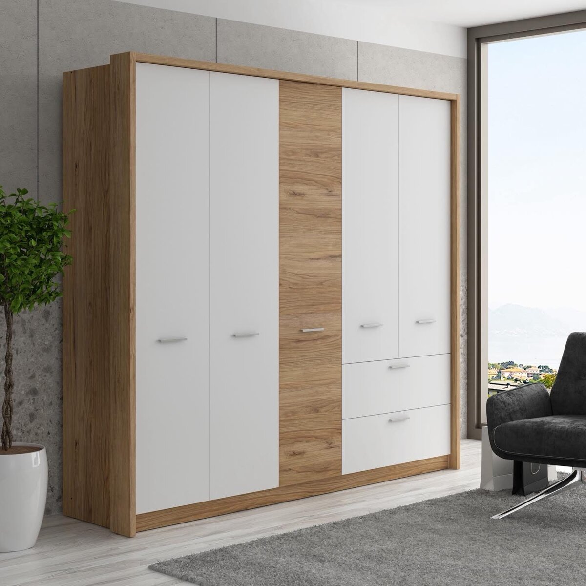 Armoire moderne avec étagères